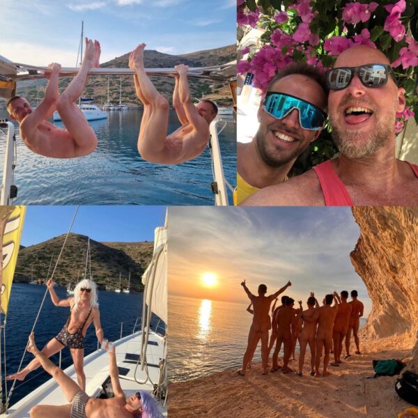 Mykonos Saltyboys gay nude sailing