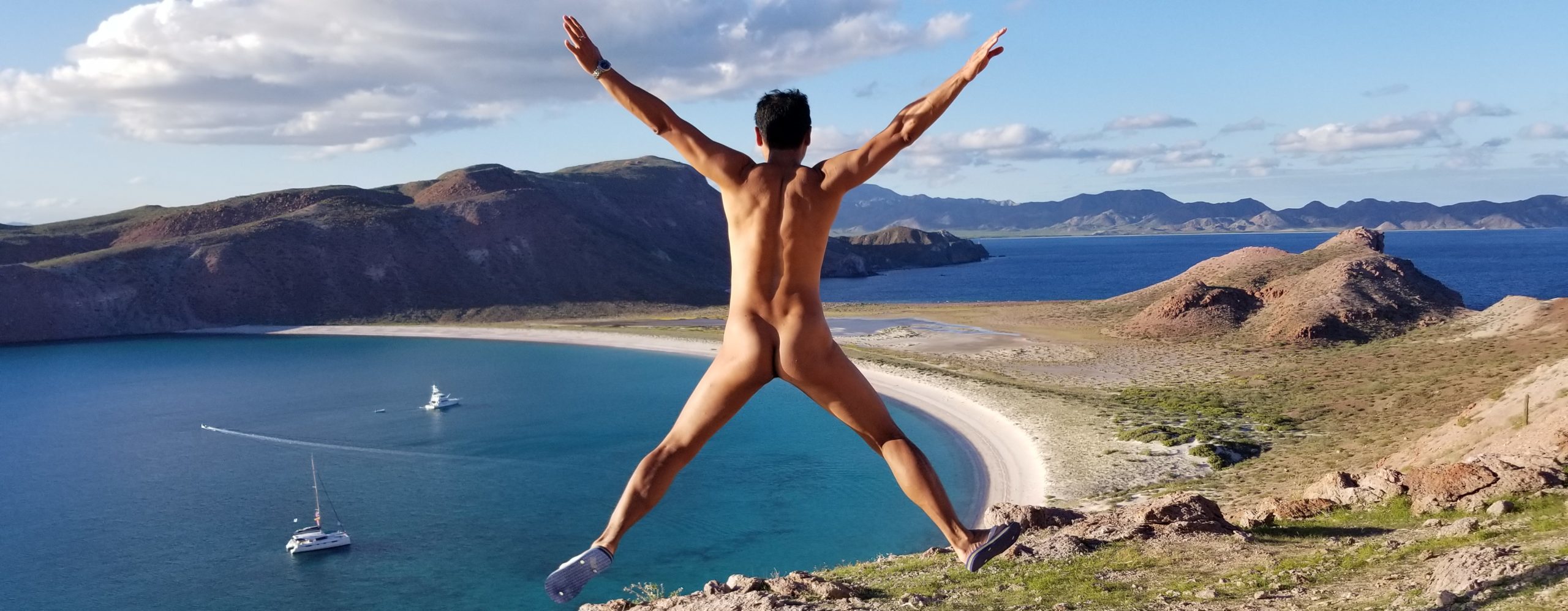 Saltyboys Mexico Baja California nudist jump