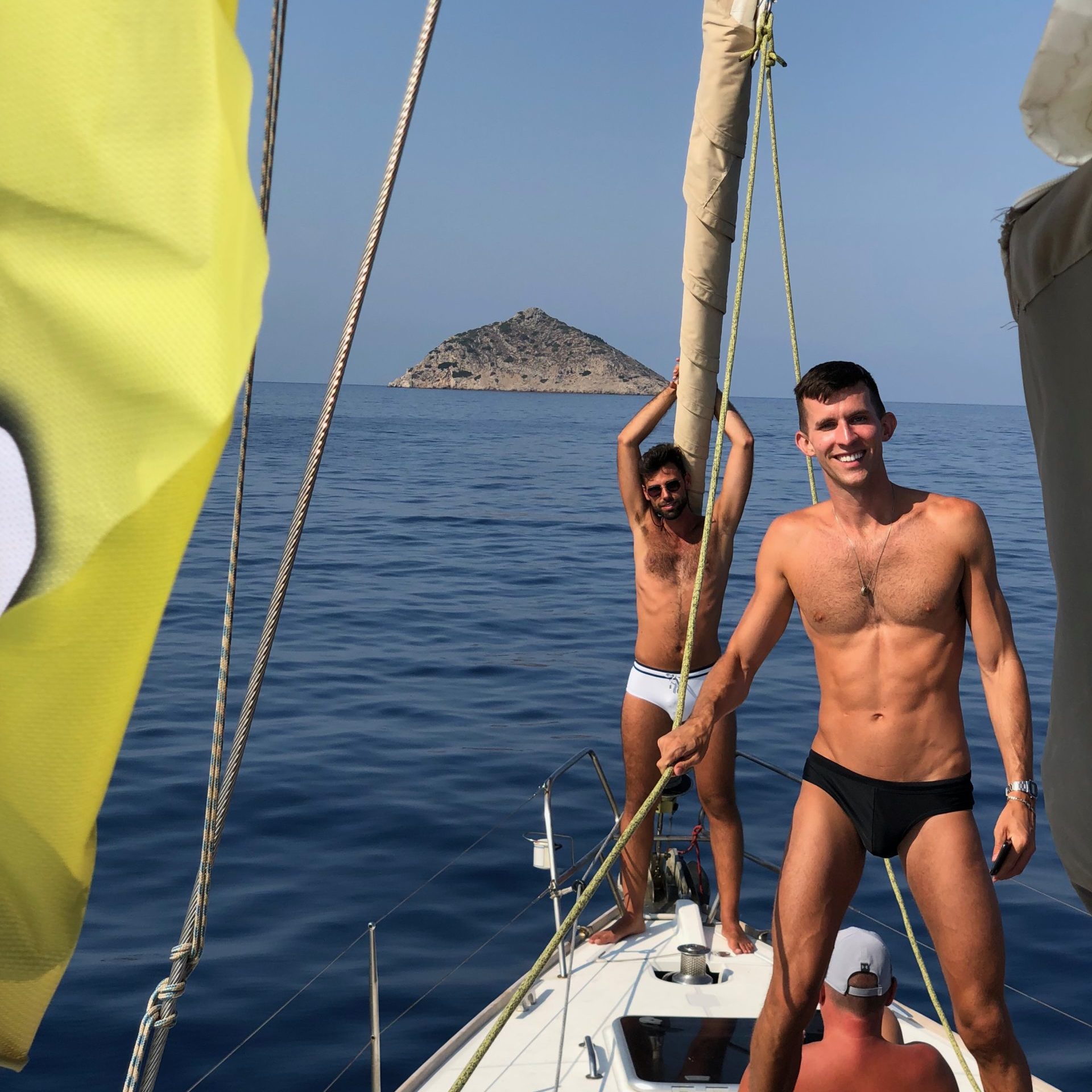 Naked Men Boating