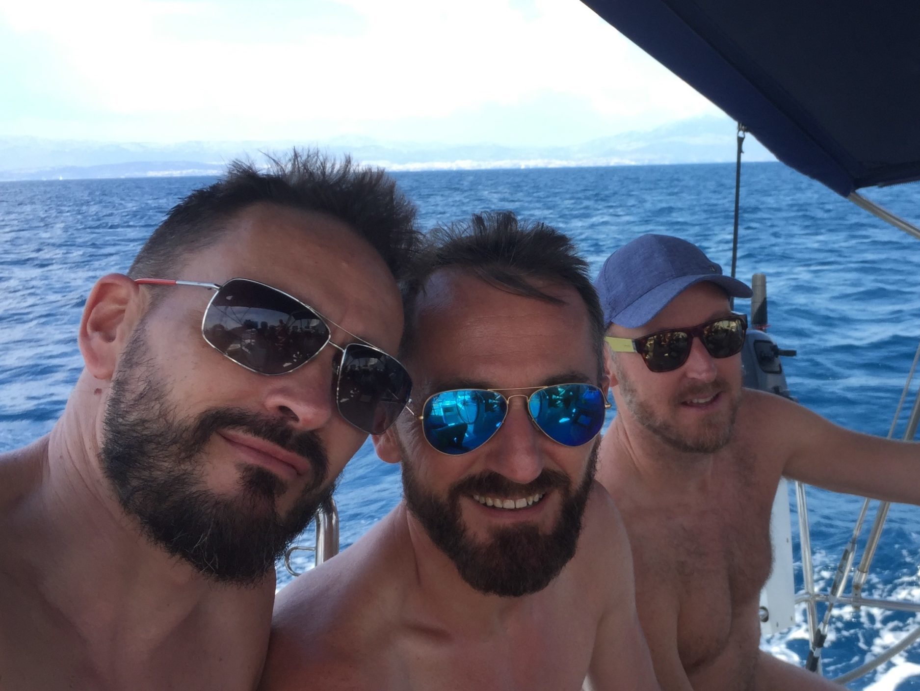 Saltyboys bearded gang on board gay sail